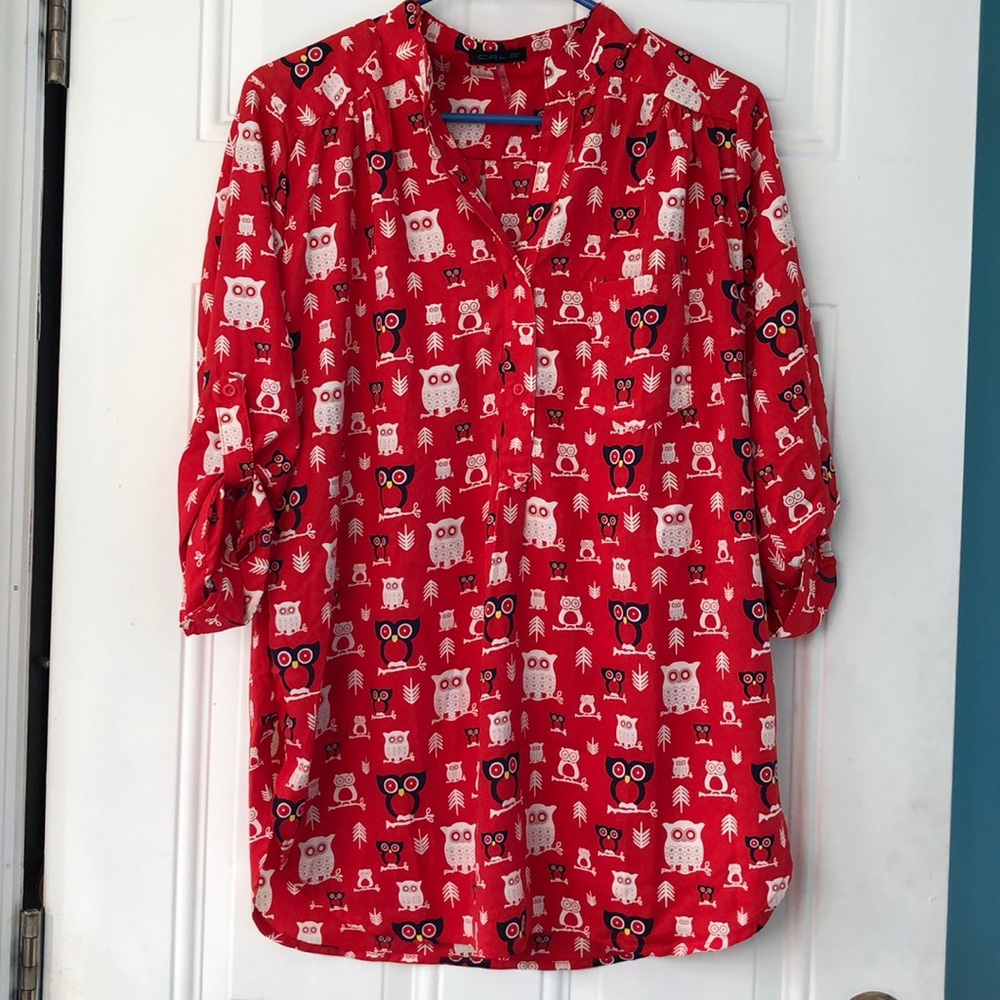 Owl pattern shirt